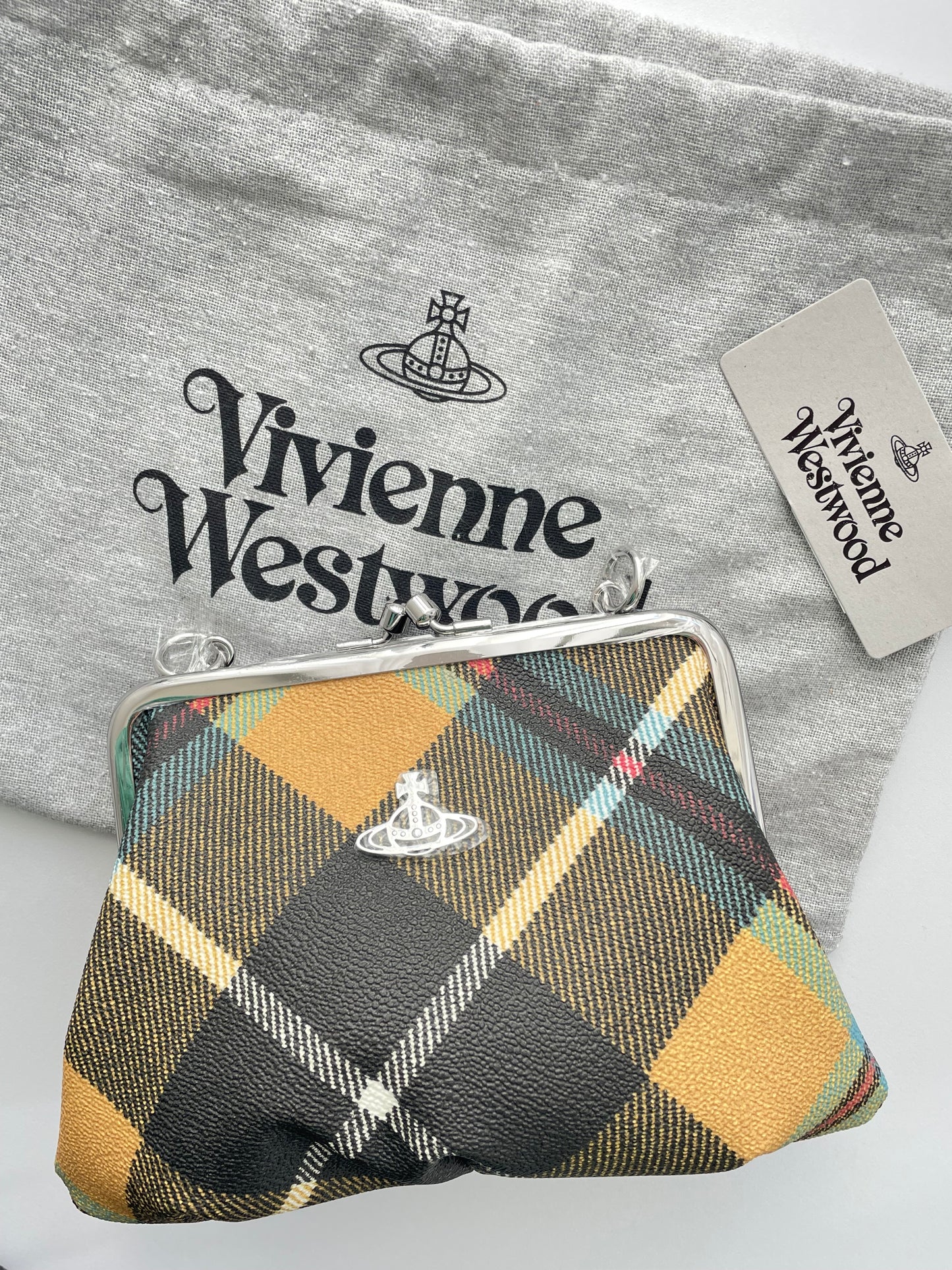 Vivienne Westwood Charlie Frame Tartan Purse Bag