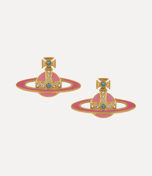 Vivienne Westwood Small Neo Bas Relief Earrings Pink/Blue