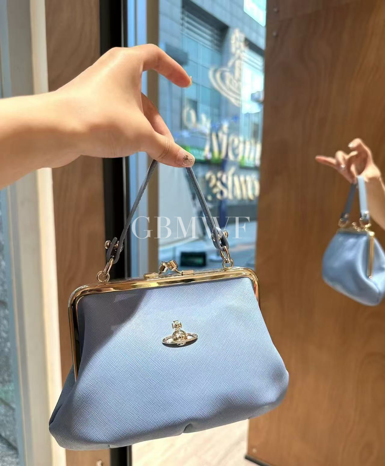 Vivienne Westwood Blue Granny Frame Bag