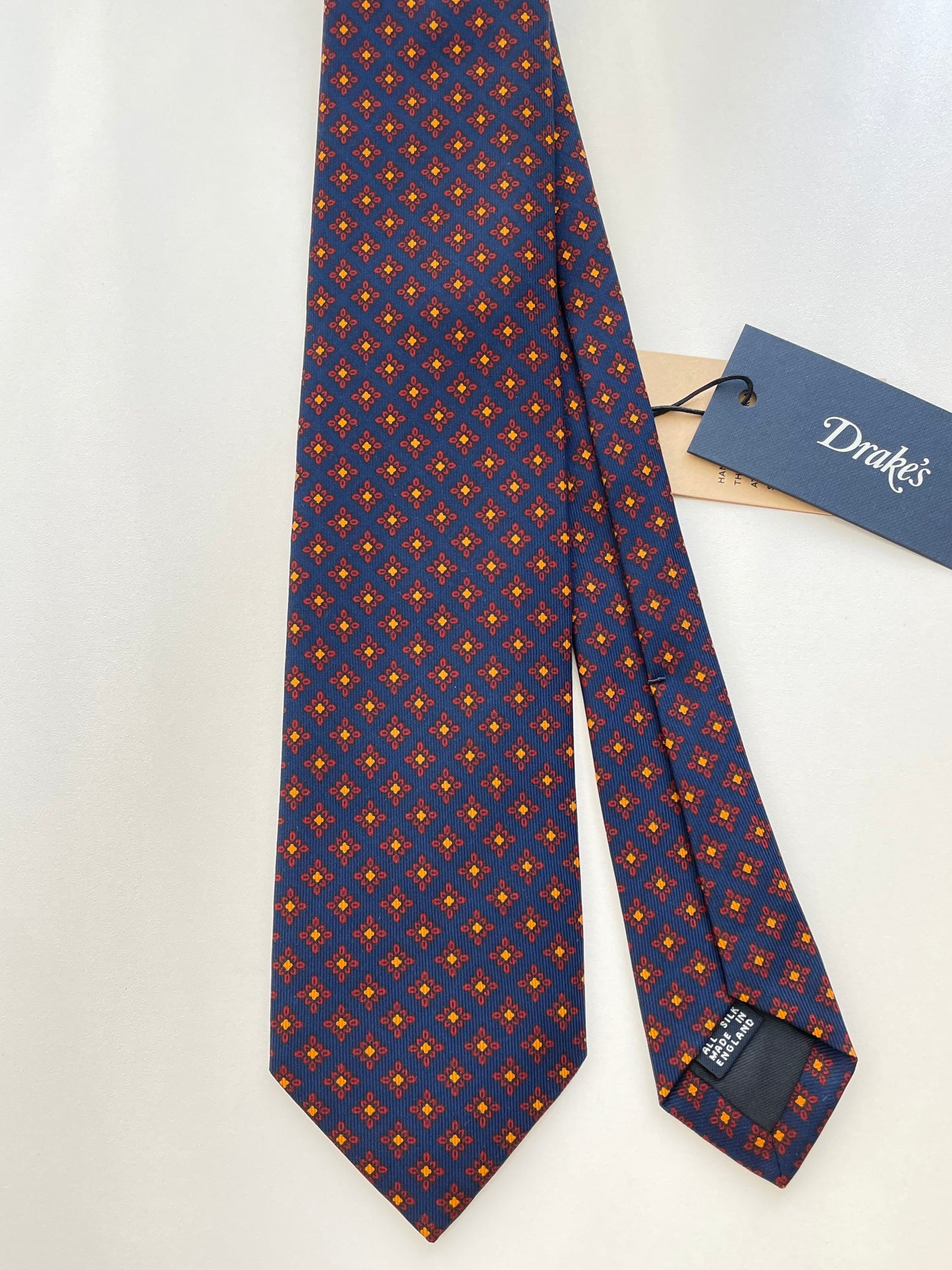 Drakes x Henry Bucks Handmade Tipped Silk With Tag