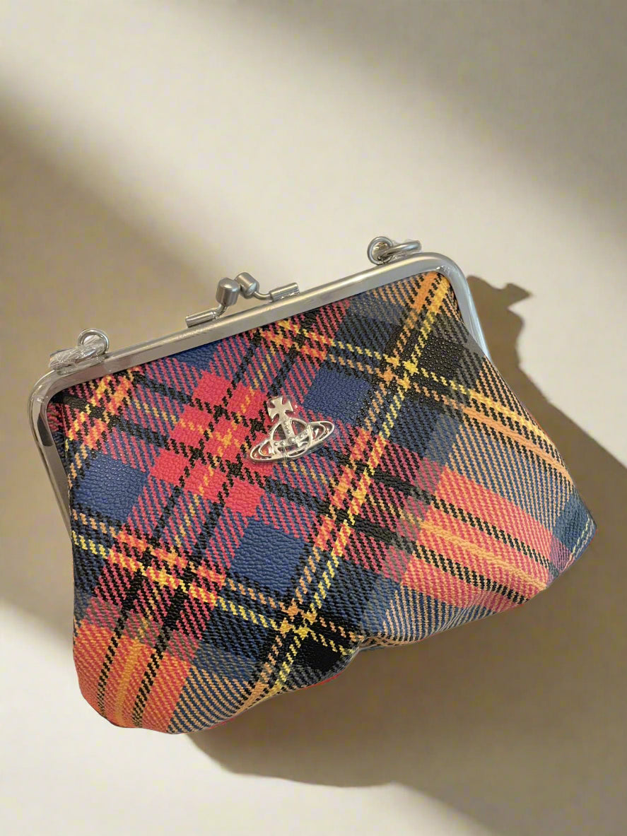 Vivienne Westwood Charlie Frame Tartan Purse Bag