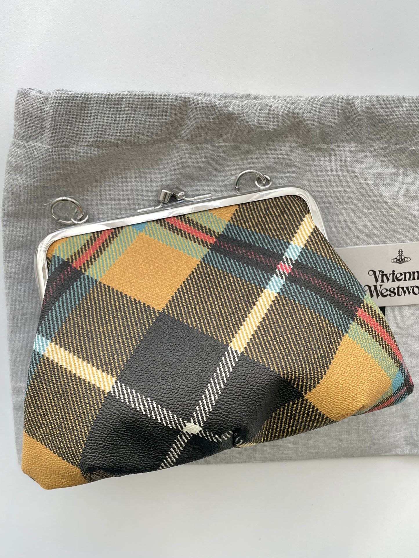 Vivienne Westwood Charlie Frame Tartan Purse Bag