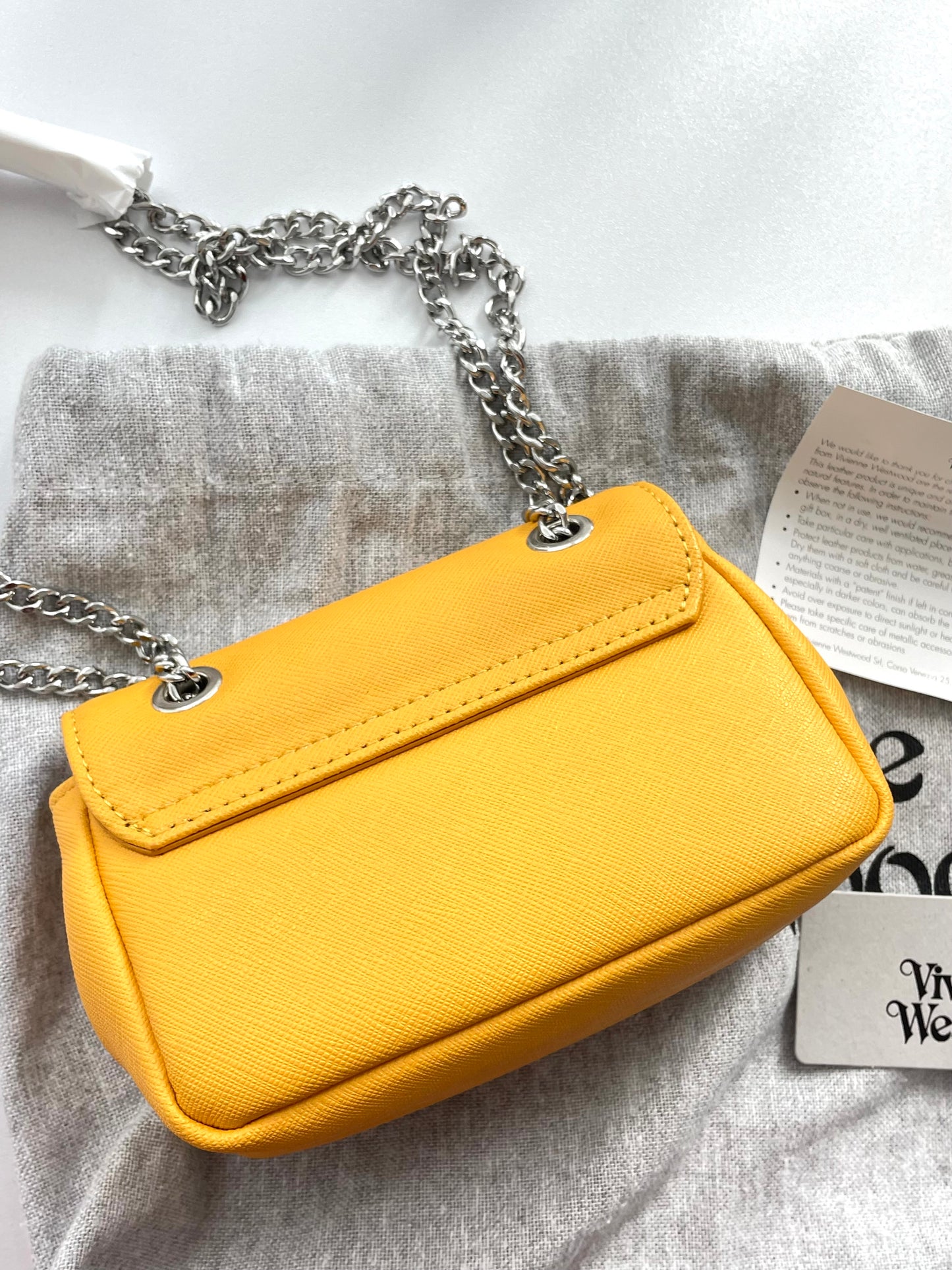 Vivienne Westwood Small Derby Purse Chain Bag Yellow