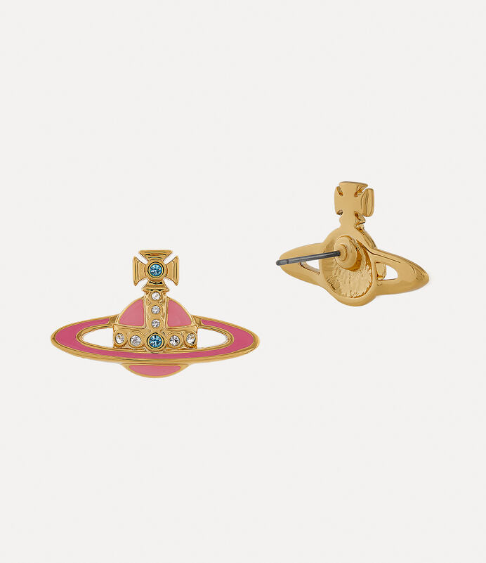 Vivienne Westwood Small Neo Bas Relief Earrings Pink/Blue