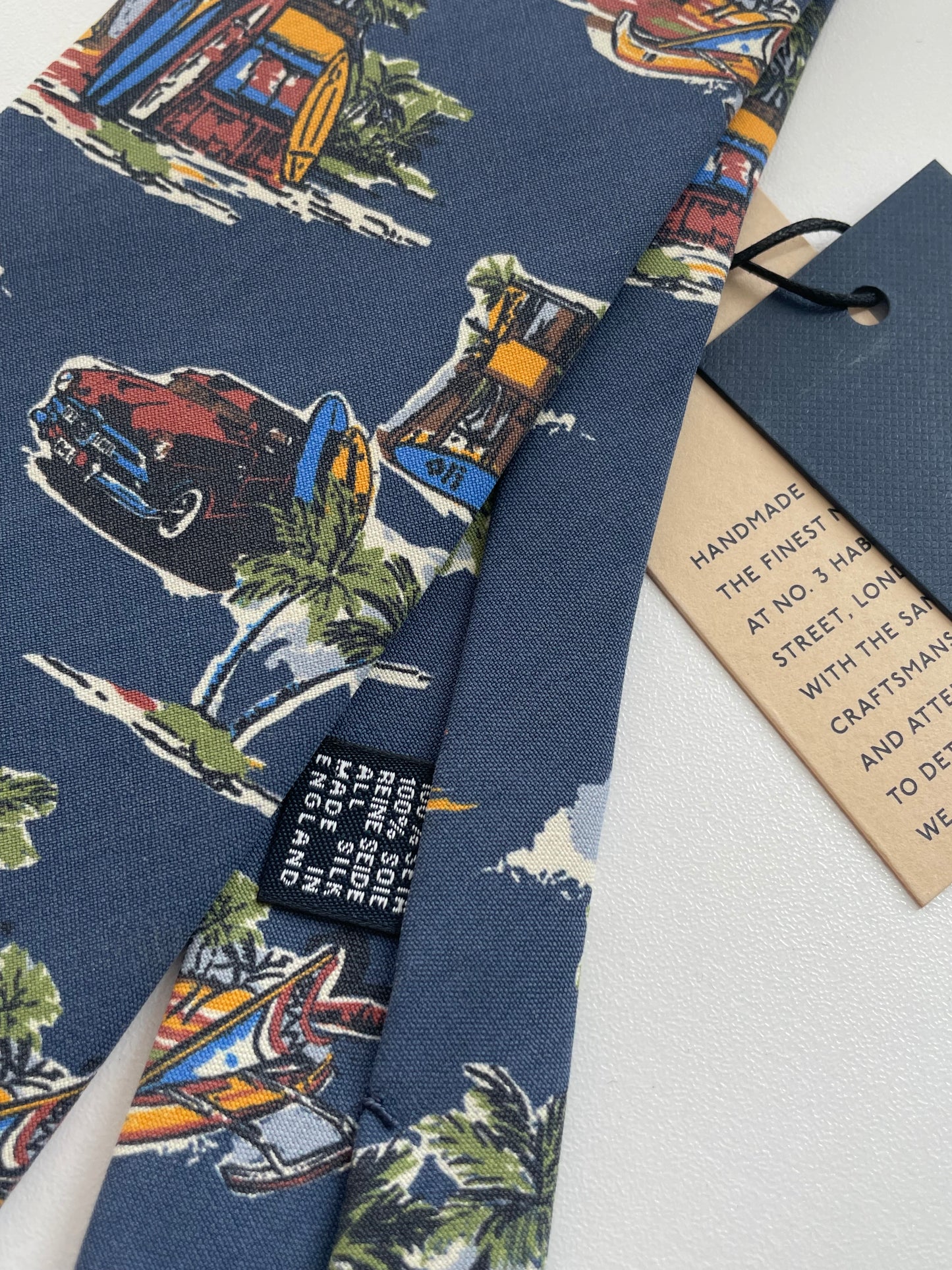 Drakes Tropical Vacation Handmade Rolled Edge Tie With Tag Limited Edition