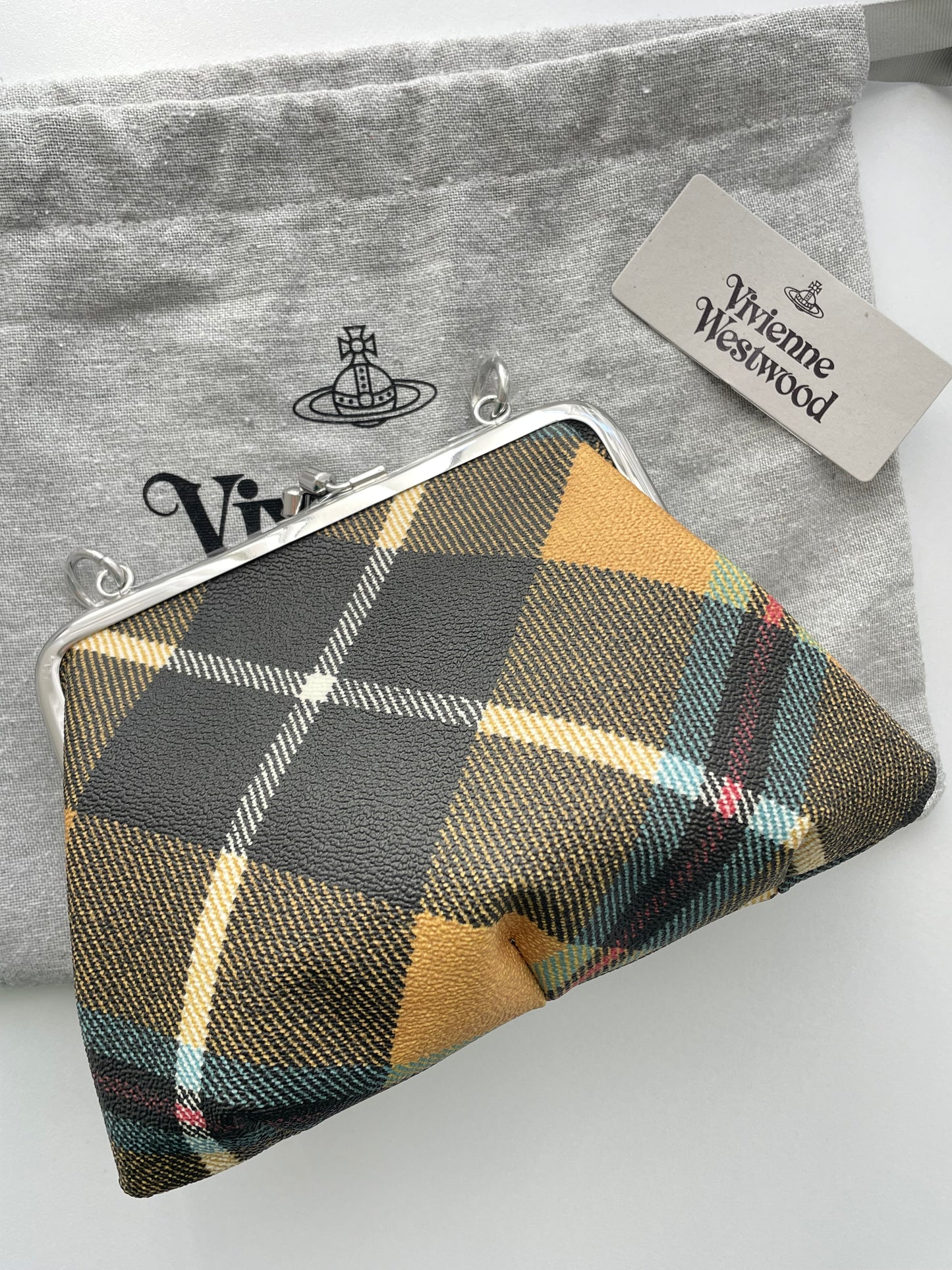 Vivienne Westwood Charlie Frame Tartan Purse Bag
