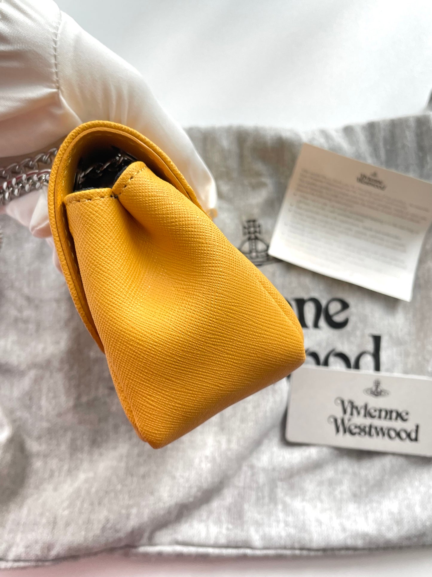Vivienne Westwood Small Derby Purse Chain Bag Yellow