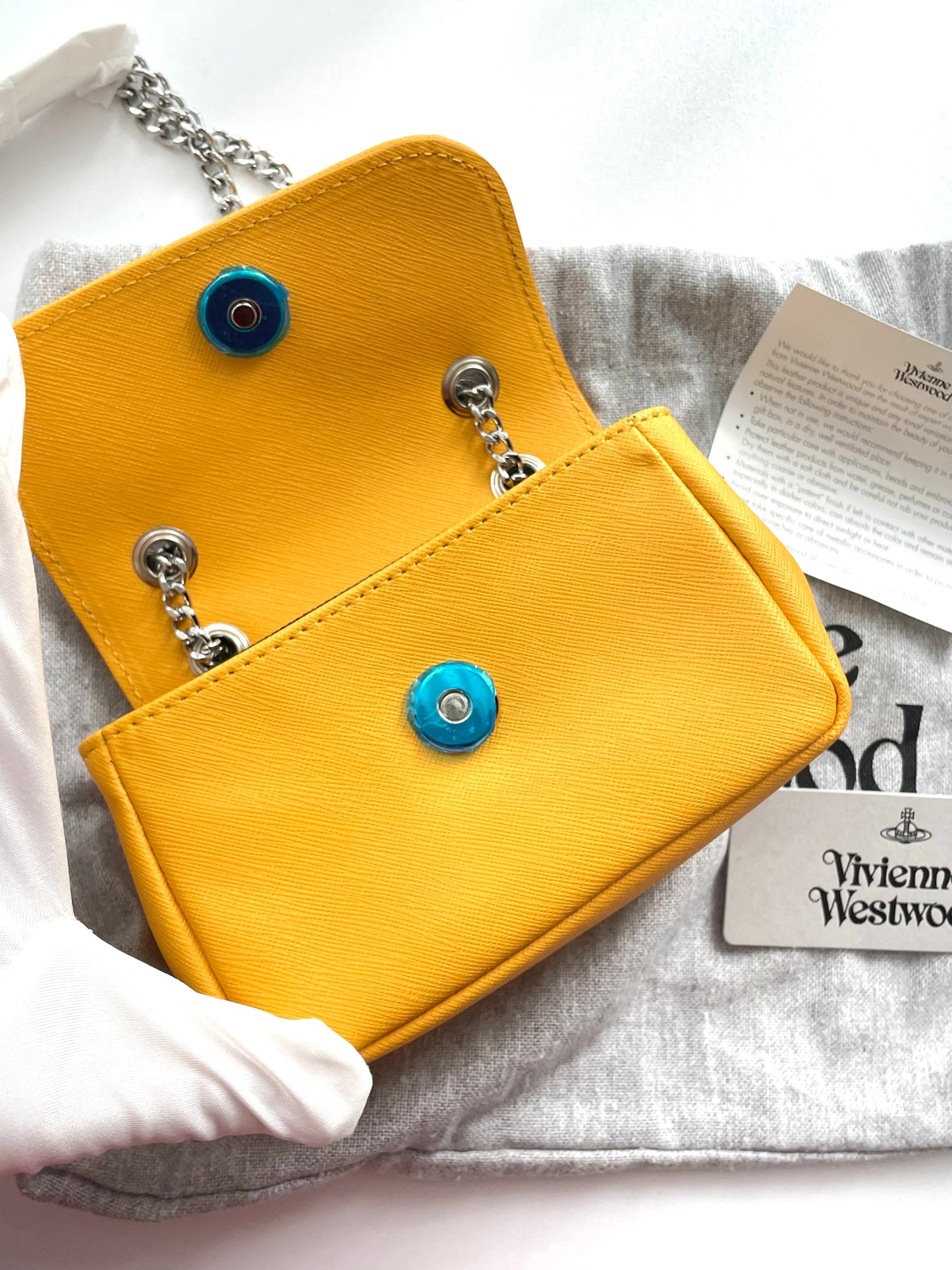 Vivienne Westwood Small Derby Purse Chain Bag Yellow