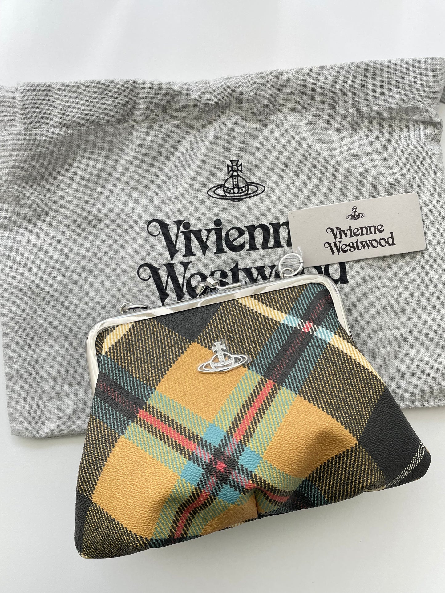 Vivienne Westwood Charlie Frame Tartan Purse Bag