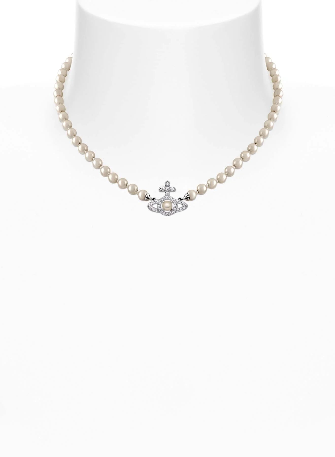 Vivienne Westwood Olympia Pearl Brass Necklace