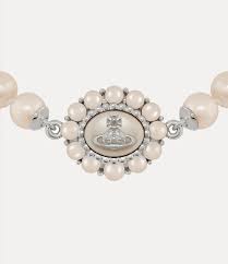 Vivienne Westwood Amaya Large Pearl Silver necklace W1