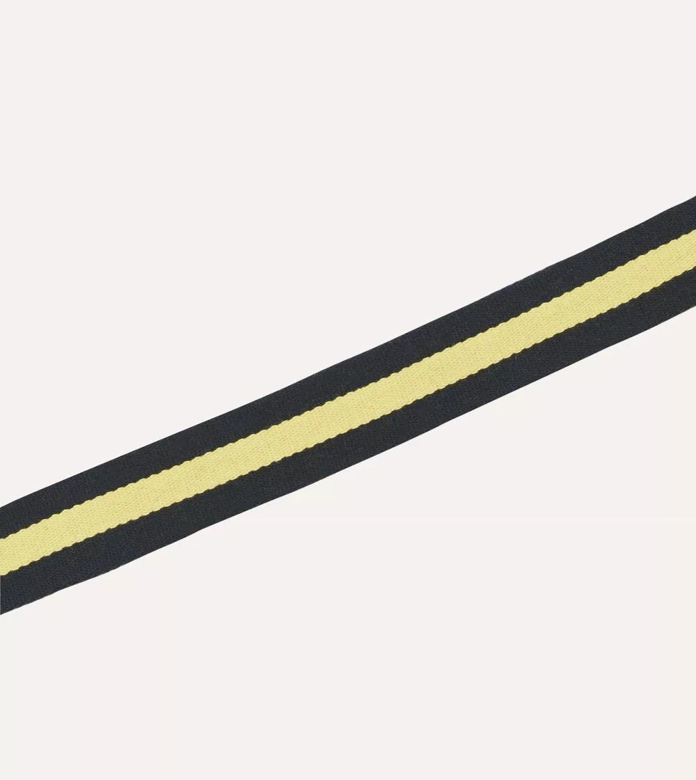 Aimé Leon Dore x Drakes Stripe Webbing Leather Belt with Brass Buckle