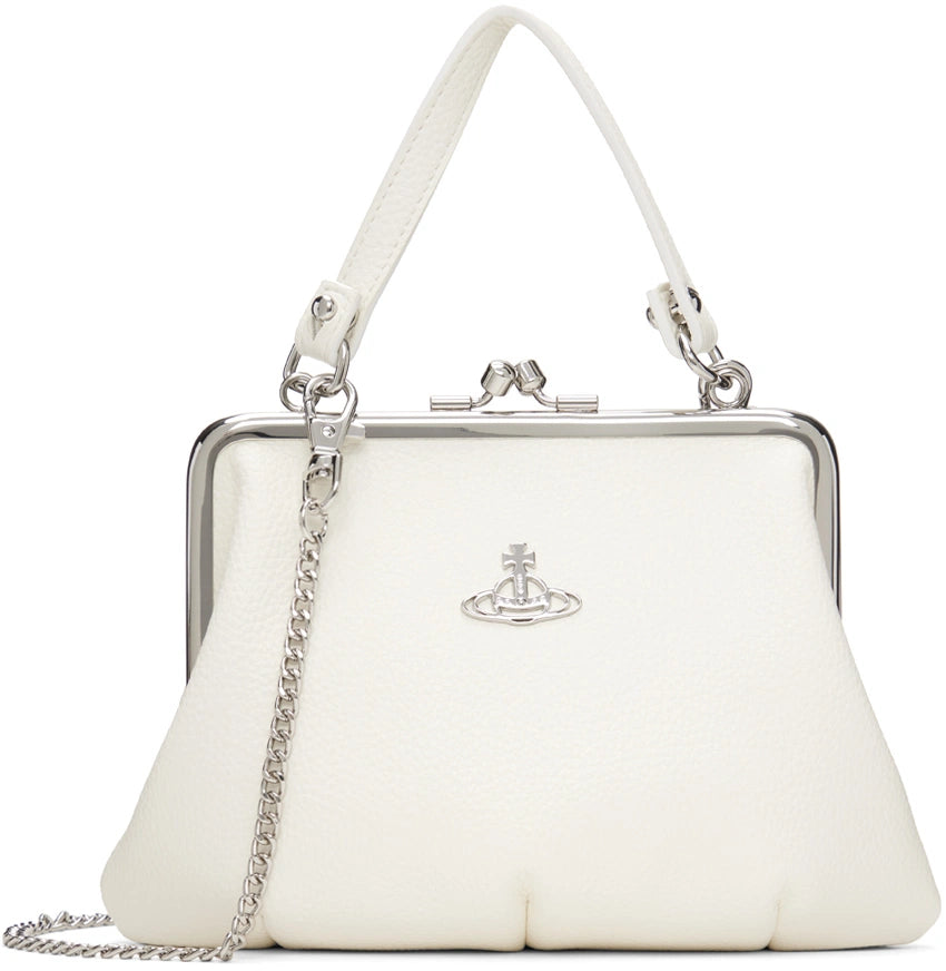 Vivienne Westwood White Granny Frame Bag
