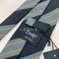 Drakes Handmade Striped Tipped Silk Tie With Tag