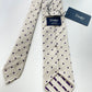 Drakes Handmade Polka Dot Hand-rolled Silk Tie With Tag
