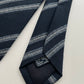 Drakes Handmade Striped Tipped Silk Tie With Tag