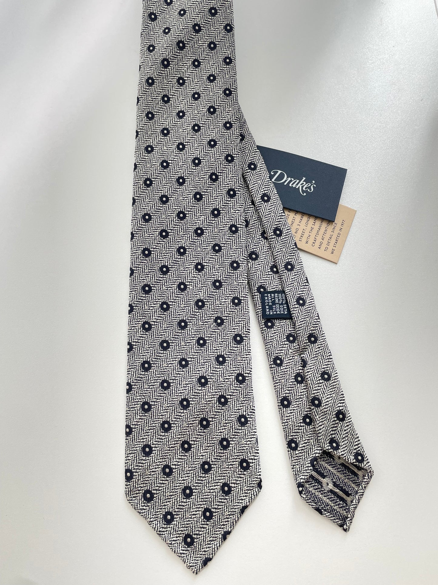 Drakes Hand-rolled Edge Silk Handmade Tie