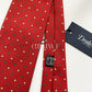 Drakes Polka Dot Handmade Rolled Edge Silk Tie With Tag