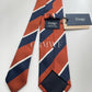 Drakes Handmade Striped Tipped Silk Tie With Tag