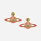 Vivienne Westwood Small Neo Bas Relief Earrings Pink/Blue