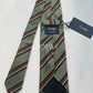 Drakes Handmade Striped Tipped Silk Tie With Tag