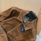Drakes Tobacco Heavyweight Suede A-2 Bomber Jacket Size 44