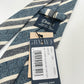 Drakes Handmade Striped Tipped Silk Tie With Tag