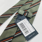 Drakes Handmade Striped Tipped Silk Tie With Tag