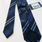 Drakes Handmade Striped Tipped Silk Tie With Tag