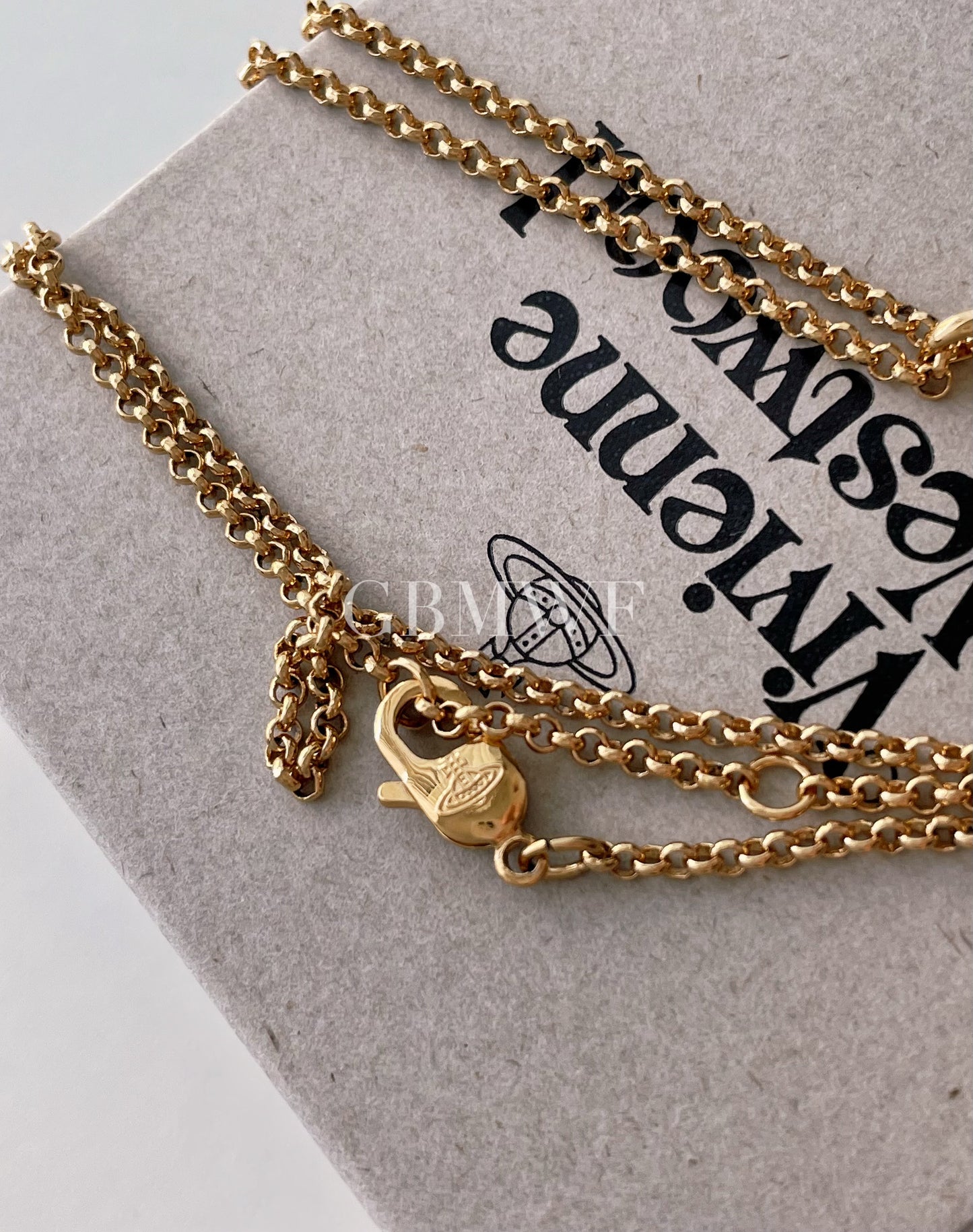 Vivienne Westwood Jack Bas Relief Pendant Gold Aquamarine