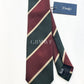 Drakes Handmade Striped Tipped Silk Tie With Tag