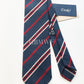Drakes Hand-rolled Edge Block Stripe Silk Handmade Tie With Tag