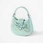 Self-portrait Green Rhinestone Crescent Bow Micro Bag