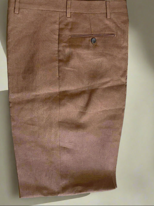 Drake's Sartorial Irish Linen Trouser Brown Size 30