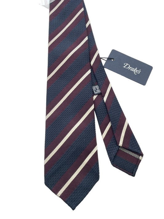 Drake's Stripe Silk Tie