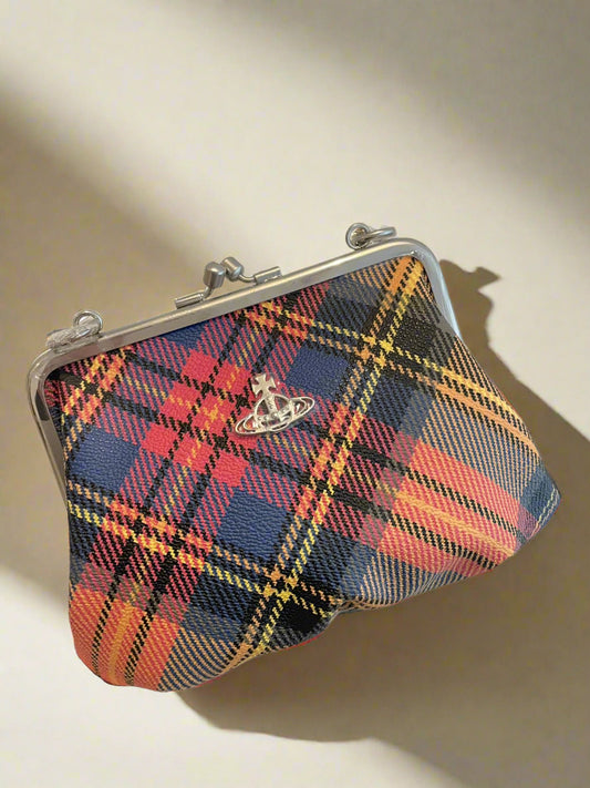 Vivienne Westwood Charlie Frame Tartan Purse Bag