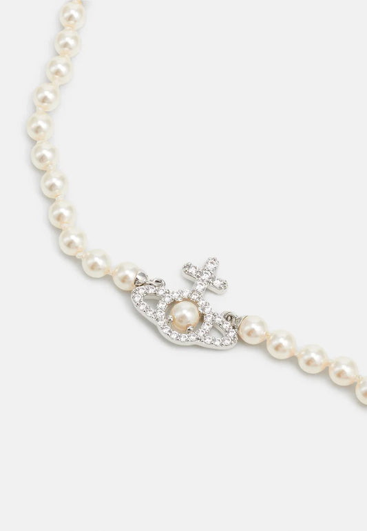 Vivienne Westwood Olympia Pearl Brass Necklace