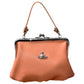 Vivienne Westwood Saffiano Frame  Purse Crossbody Leather Bag Brick