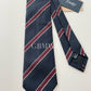 Drakes Handmade Striped Tipped Silk Tie With Tag