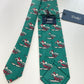 New Drakes Hurdle Motif Handmade Tipped Silk Tie With Tag Limited Edition