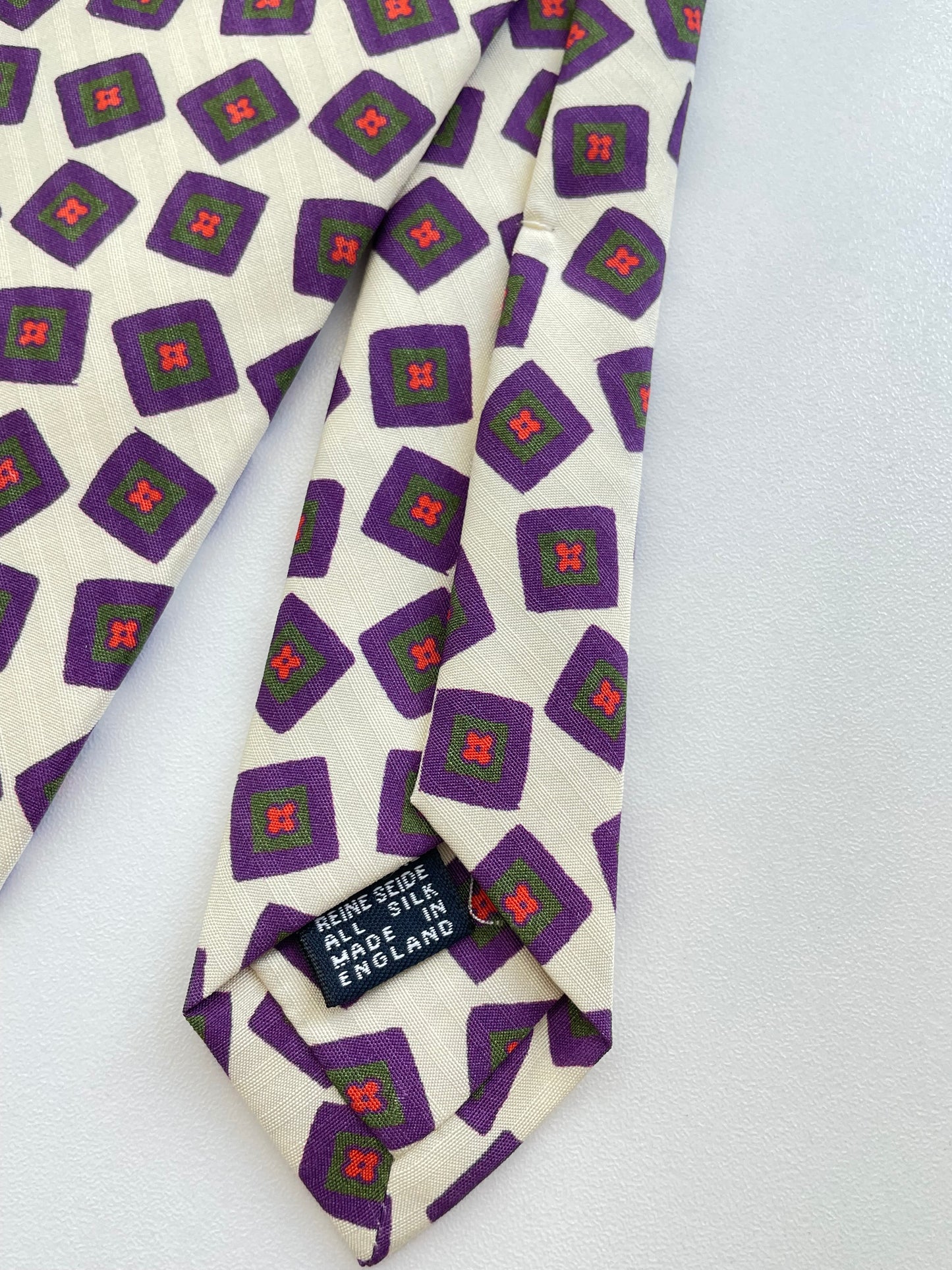 Drakes Handmade Tipped Silk Tie With Tag