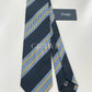 Drakes Handmade Striped Tipped Silk Tie With Tag
