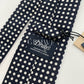 Drakes Handmade Polka Dot Hand-rolled Silk Tie With Tag