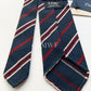 Drakes Hand-rolled Edge Block Stripe Silk Handmade Tie With Tag