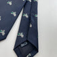 Drakes Motor Motif Navy Silk Tie Handmade Tie Limited Edition