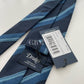 Drakes Handmade Striped Tipped Silk Tie With Tag