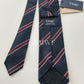 Drakes Handmade Striped Tipped Silk Tie With Tag