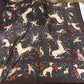 Drakes Brown Unicorn Print Wool-Silk Square Scarf 90*90cm