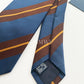 Drakes Handmade Striped Tipped Silk Tie With Tag