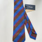 Drakes Handmade Striped Rolled Edge Cotton Silk Tie With Tag